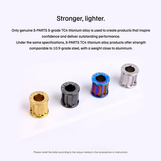 S-PARTS H5 / H20 TC4 Titanium Brake Caliper Spacers for Ducati V4 / V4S / Streetfighter (M10)