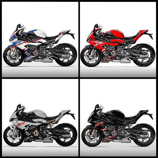 BMW S1000RR (2019–2022) M Package / Double R Track Lower Fairing Decal Kit Motorcycle Racing Graphics Sticker Set