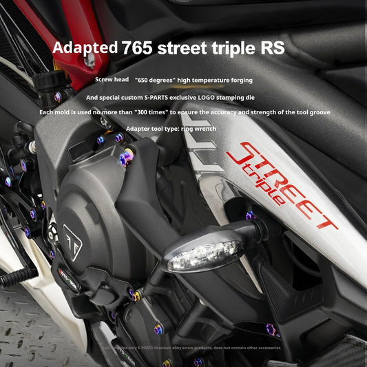 SPARTS Titanium Alloy Bolts Candy Color for Triumph 765 Street Triple RS Motorcycle Modification