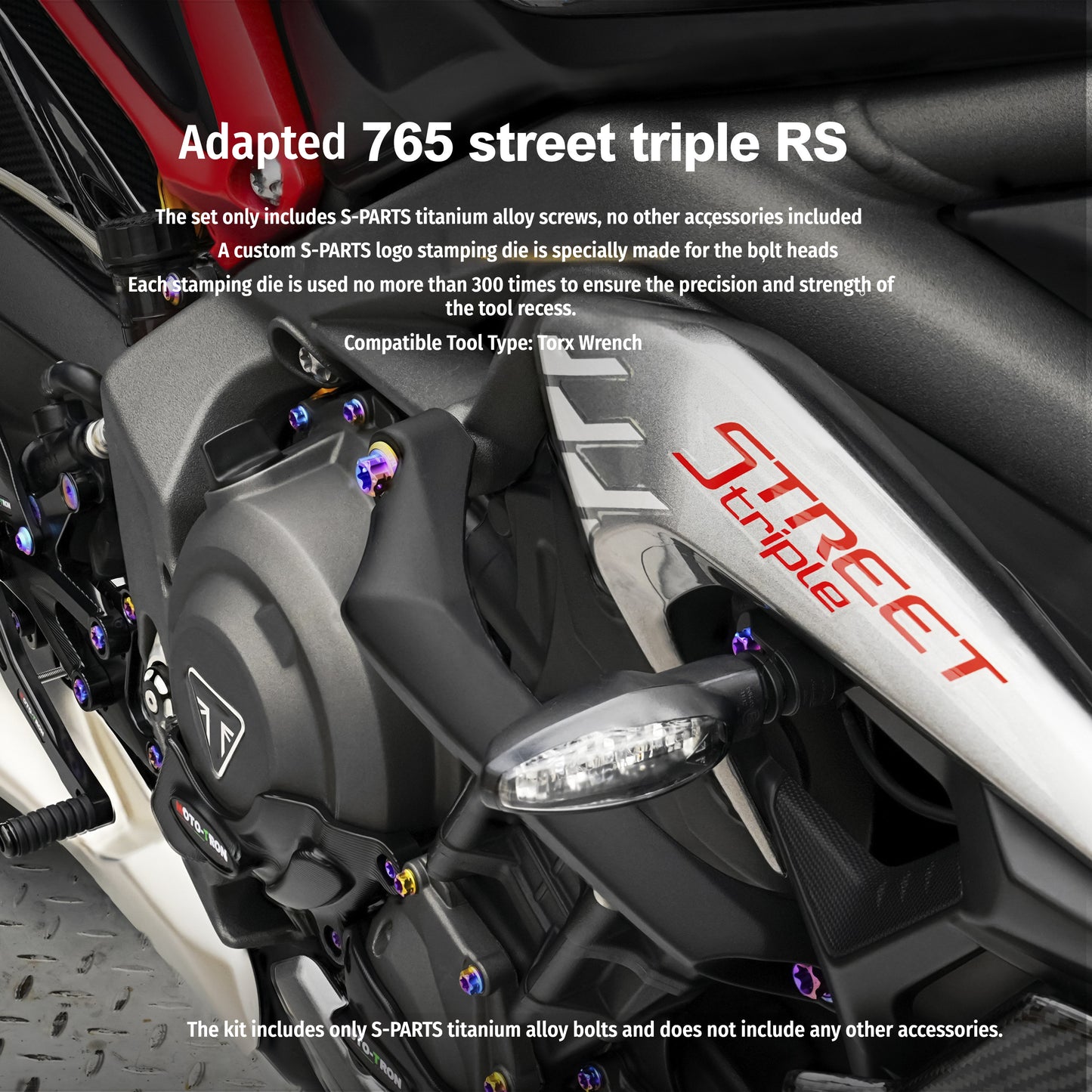 SPARTS Titanium Bolts for Triumph Street Triple 765 RS – Brake System Upgrade Fasteners
