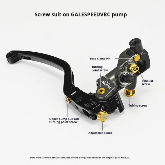 SPARTS Titanium Bolt Set for GALESPEED VRC Master Cylinder – White Logo