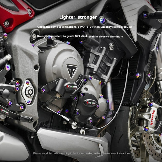 SPARTS Titanium Alloy Bolts for Triumph 765 Street Triple RS "Little Frog" Motorcycle Modification