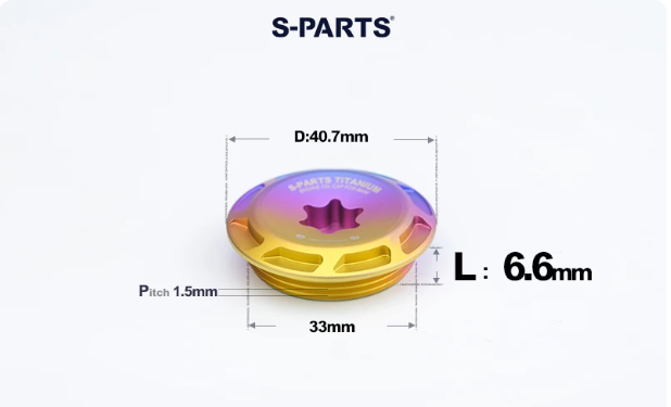 SPARTS Titanium Motorcycle Oil Filler Cap M19 M20 M24 M25 M33