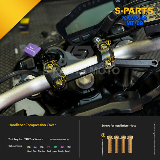 SPART Titanium Cockpit Fasteners & Handlebar Control Hardware Kit for Yamaha MT-09