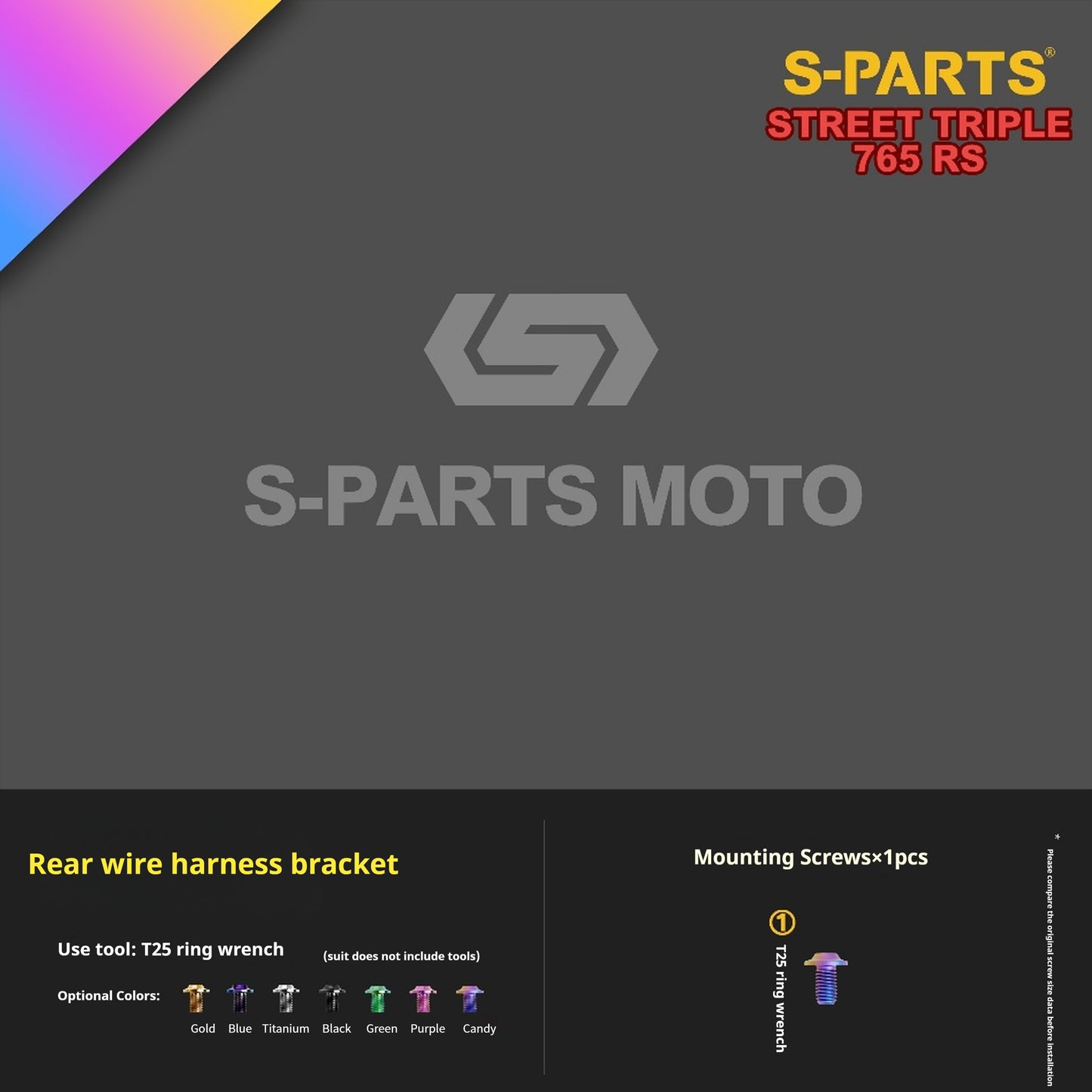 SPARTS Titanium Alloy Bolts Candy Color for Triumph 765 Street Triple RS Motorcycle Modification