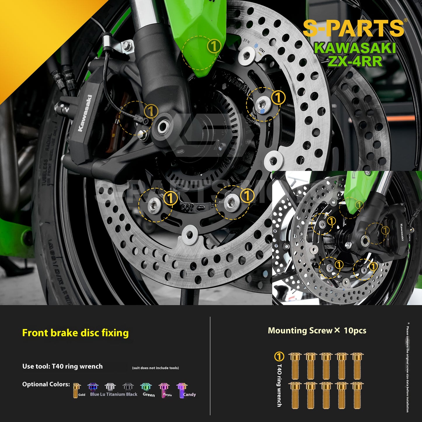 SPARTS Kawasaki ZX-4RR 2023 Titanium Alloy Bolts Motorcycle