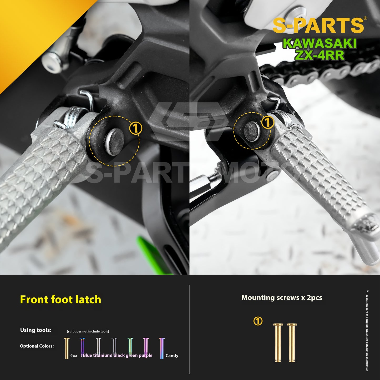 SPARTS Kawasaki ZX-4RR 2023 Titanium Alloy Bolts Motorcycle