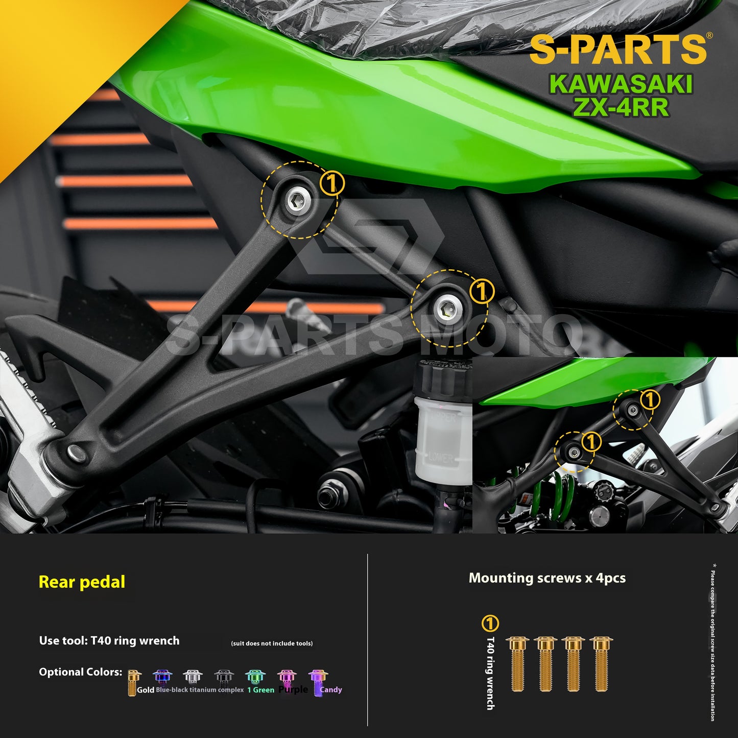 SPARTS Kawasaki ZX-4RR 2023 Titanium Alloy Bolts Motorcycle