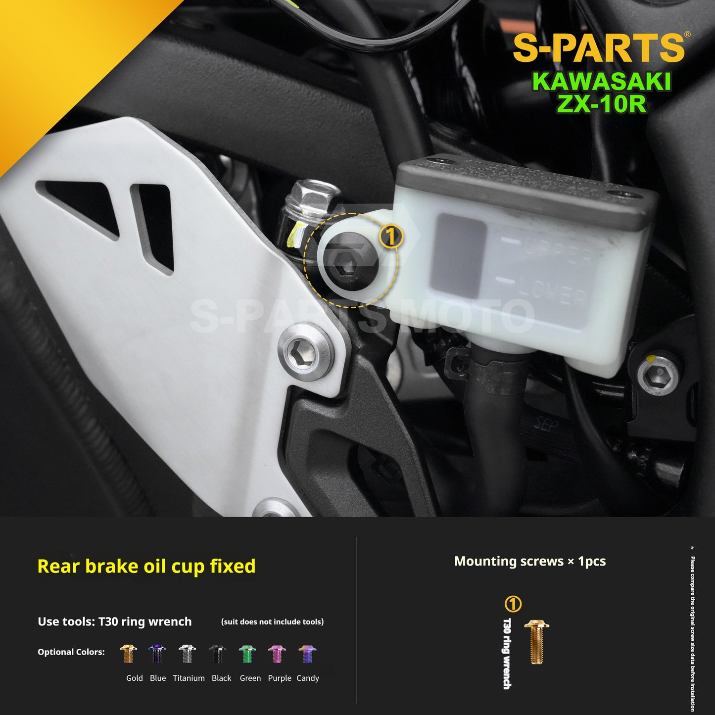 SPARTS 2023 Kawasaki ZX-10R Titanium Bolt Kit for Motorcycle/Electric Vehicle Modification