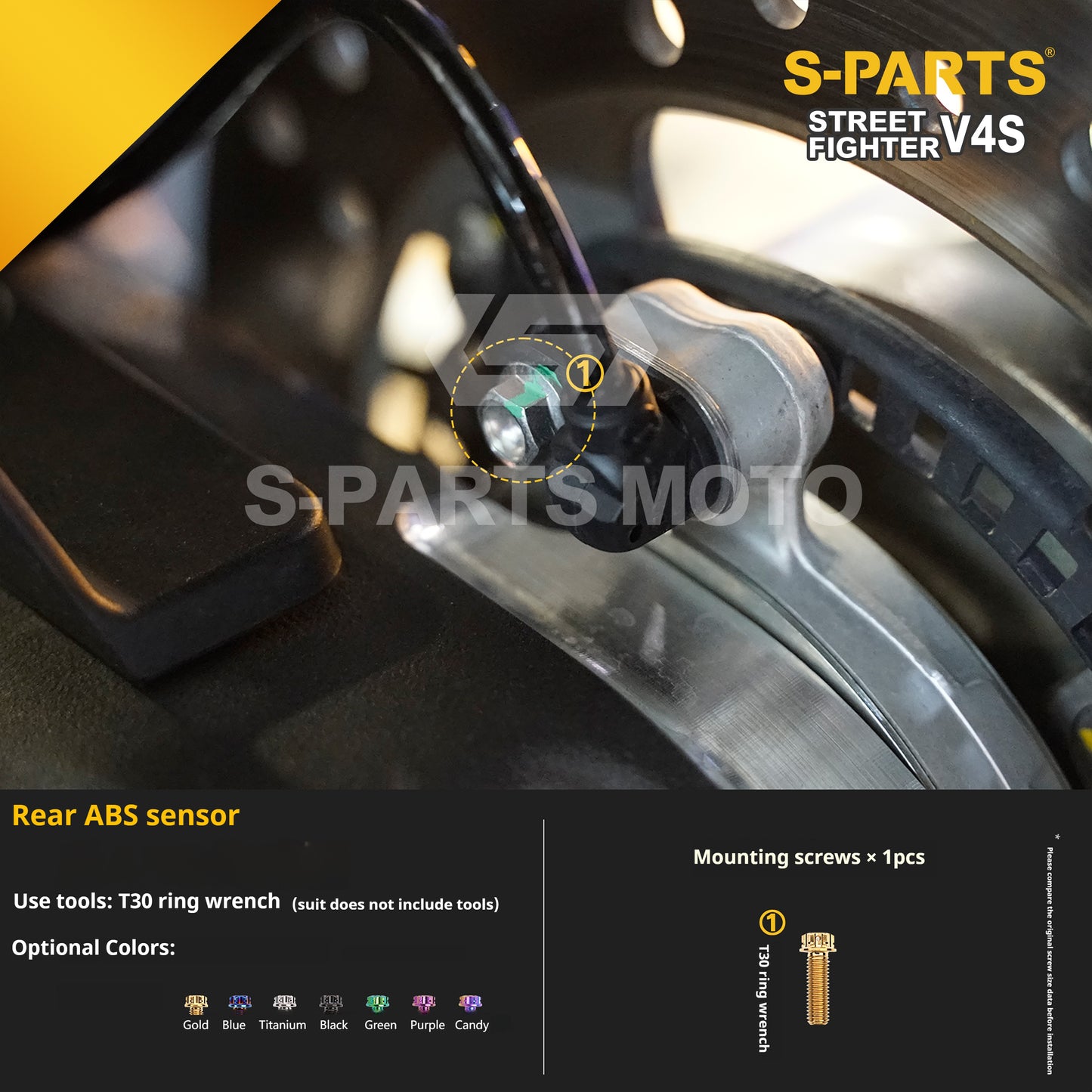 SPARTS DUCATI Streetfighter V4S Motorcycle Upgraded Titanium Alloy Fastening Bolts