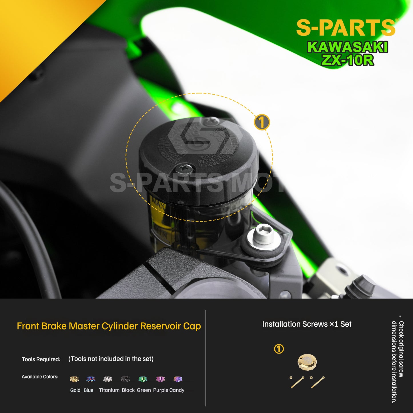 S-PARTS Grade 5 (TC4) Titanium Fasteners Kit for Kawasaki Ninja ZX-10R (2023)