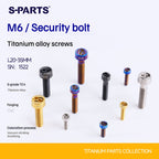 SPARTS M6 Titanium Anti-Theft Caliper Set Screws for Motorcycles & Cars & Bike – TC4 High-Strength Lightweight Bolts