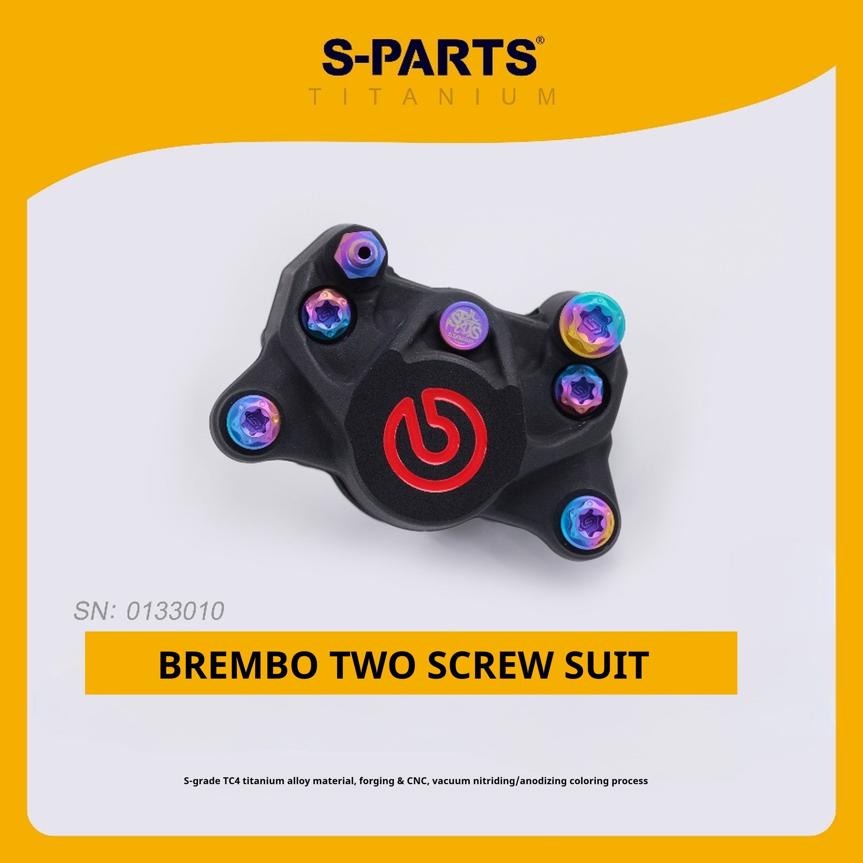 SPARTS Titanium Bolt Kit for Brembo Basic 2-Piston & 4-Piston Calipers| Motorcycle Brake System Upgrade