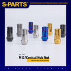 S-PARTS Titanium M12 Car Wheel Lug Nut Set, 20pcs