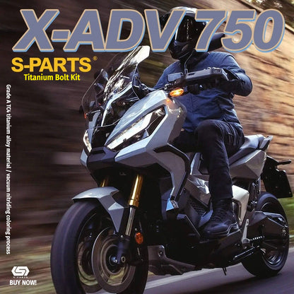 S-PARTS A3 Motorcycle Titanium Bolt Upgrade – Compatible with Honda X-ADV 750 Full Bike