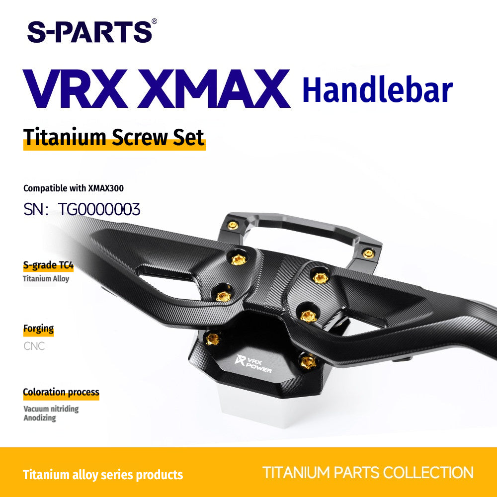 SPARTS Titanium Handlebar Bolt Kit for Yamaha XMAX 300 | VRX CNC Handlebar | TC4 Grade 5