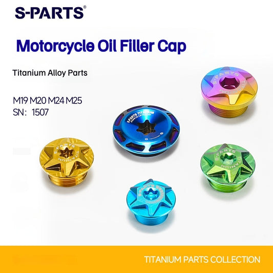 SPARTS Titanium Motorcycle Oil Filler Cap M19 M20 M24 M25 M33 Modified Engine Oil Screw Plug