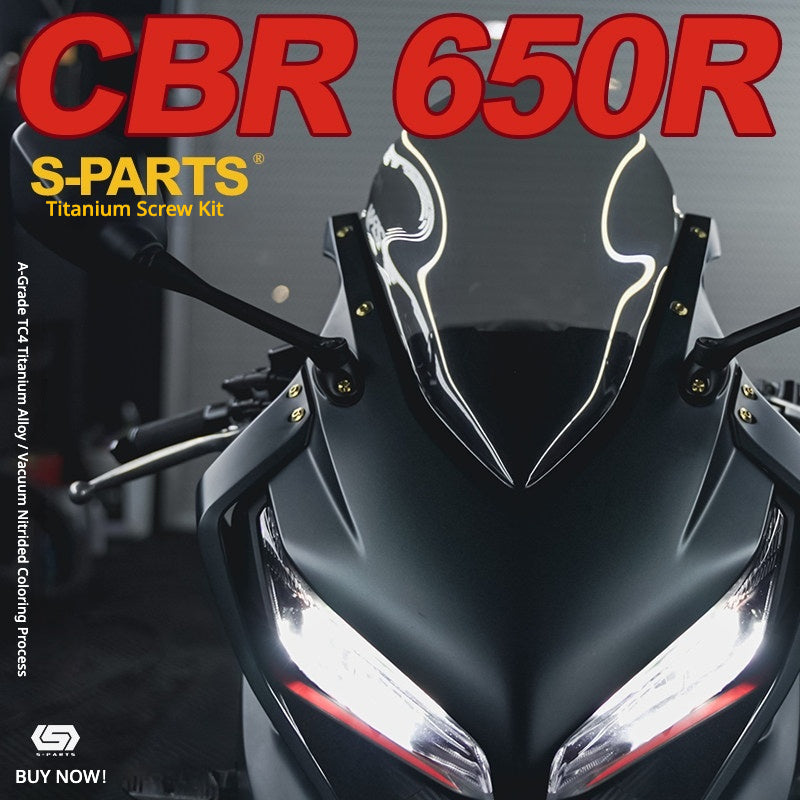 S-PARTS TC4 Titanium Bolt Kit for Honda CBR650R / CB650R | Full Motorcycle Upgrade
