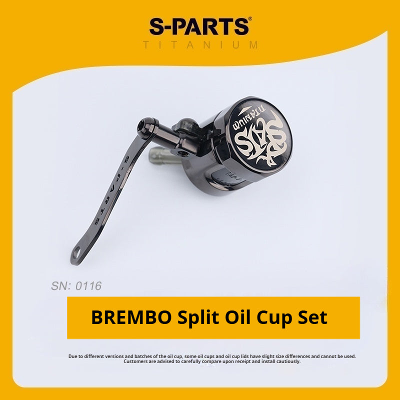 SPARTS Titanium Reservoir Cap Compatible with Brembo Master Cylinder – Separate Small Tank Cover Kit