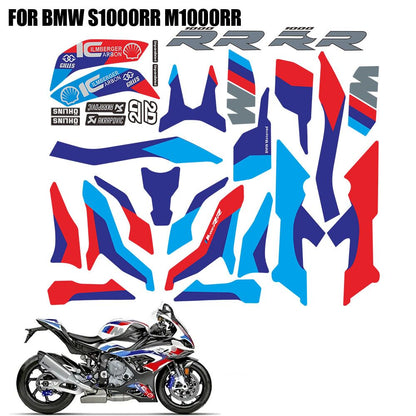 BMW S1000RR M1000RR 2019-2022 Full Body Graphics Kit Tank Decals Waterproof Fairing Stickers Motorcycle Wrap