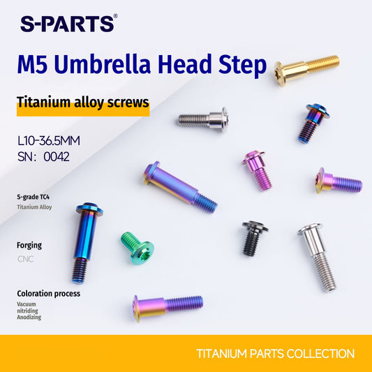 S-PARTS M5 Titanium Alloy Flanged Step Screw - Electric and Motorcycle Disc Brake Locking
