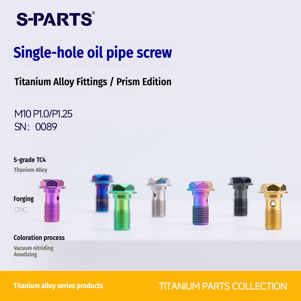 SPARTS M10 Single-Hole Banjo Bolt Hex Head – TC4 Titanium Brake Line Bolt for Motorcycle Calipers