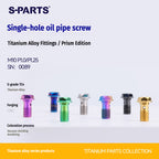 SPARTS M10 Single-Hole Banjo Bolt Hex Head – TC4 Titanium Brake Line Bolt for Motorcycle Calipers