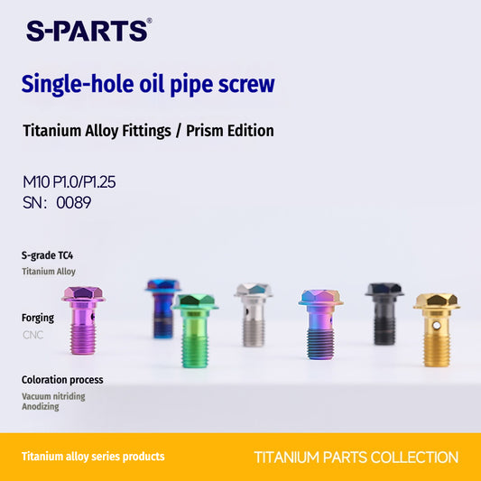 SPARTS M10 Single-Hole Banjo Bolt Hex Head – TC4 Titanium Brake Line Bolt for Motorcycle Calipers