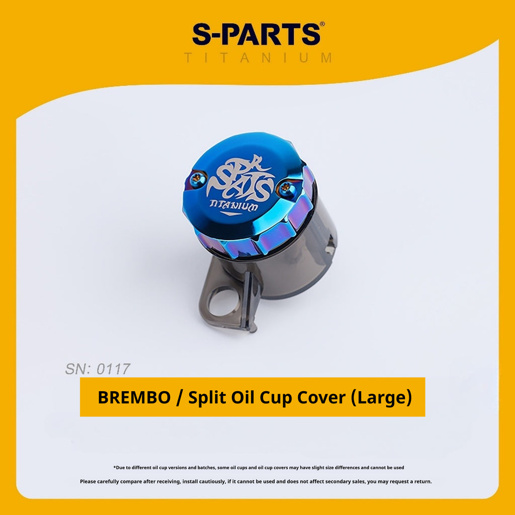 SPARTS Titanium Alloy Brembo Master Cylinder Reservoir Armor Kit – Separate Large Reservoir Cap