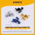 SPARTS TC4 Titanium Foot Peg Mount Kit for Sur-Ron Light Bee Motorcycle