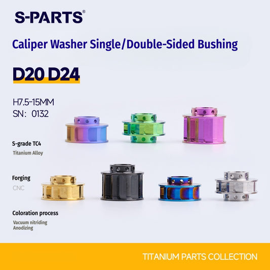 SPARTS Titanium Caliper Washers – Single & Double-Sided Bushings D20/D24 Motorcycle Upgrade