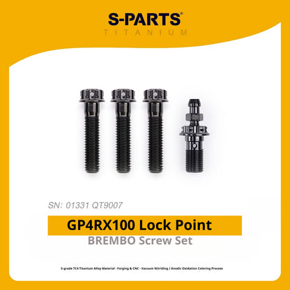 SPARTS Titanium Alloy Lower Caliper Bolt Kit for BREMBO GP4 RX with 100mm Mounting Points