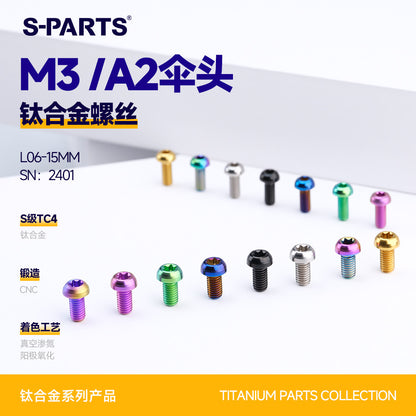 SPARTS A2 Button Head M3 Titanium Bolt