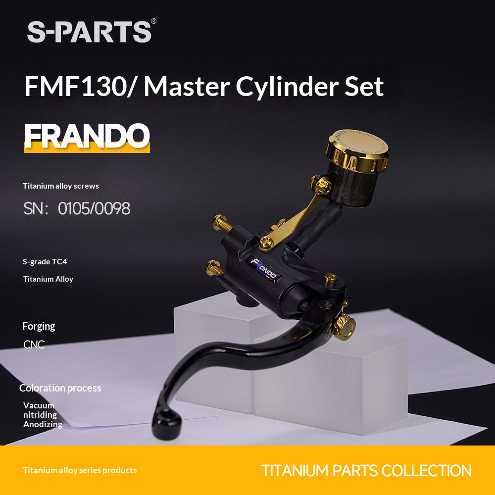 Frando FMF-130 Titanium Bolt Kit | CNC Motorcycle Brake Master Cylinder Upgrade Set