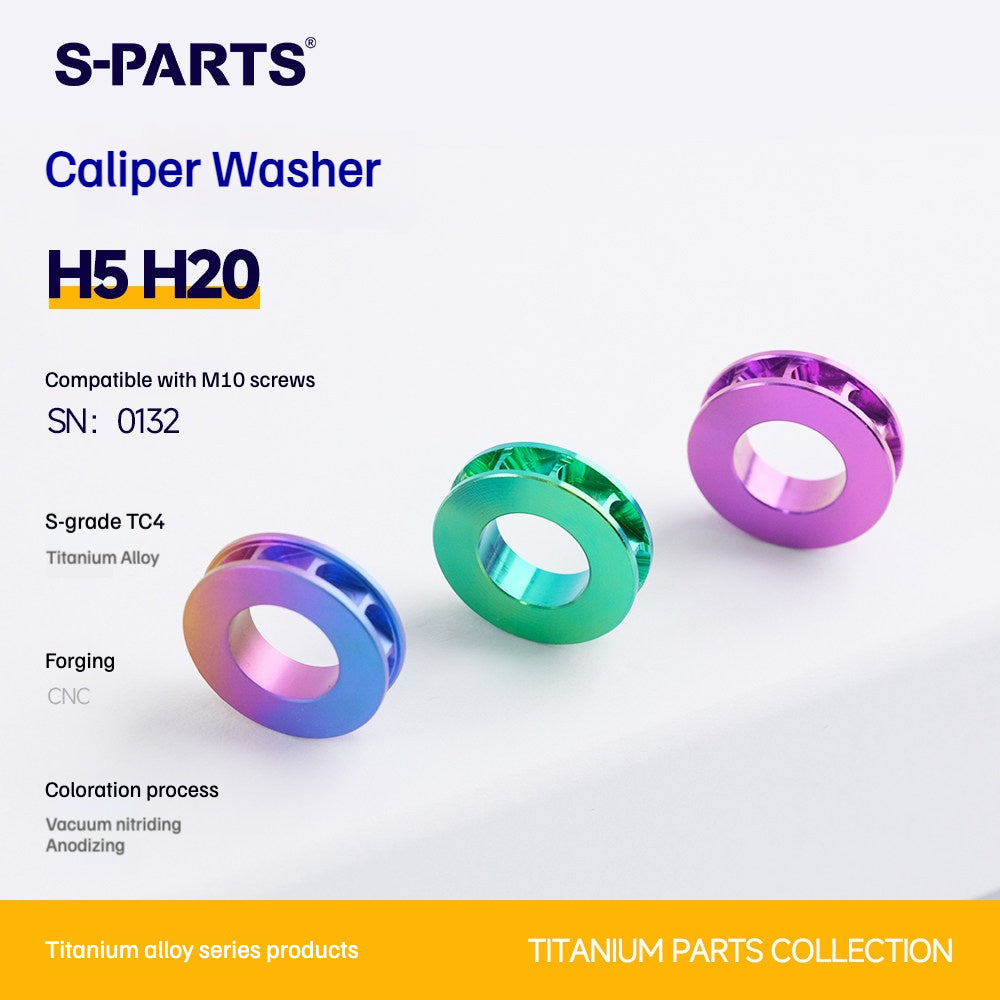 S-PARTS H5 / H20 TC4 Titanium Brake Caliper Spacers for Ducati V4 / V4S / Streetfighter (M10)