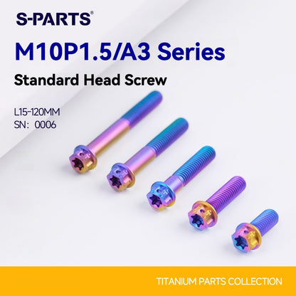 SPARTS M10 × P1.5 L15-120 Standard Head A3 Series Candy Color Titanium Bolt
