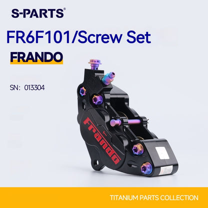 Frando FR6 / F101 Titanium Caliper Bolt Kit | SPARTS TC4 CNC Brake Upgrade Screws