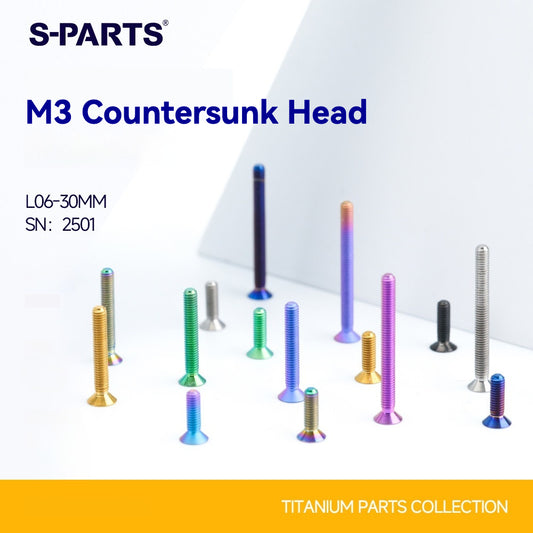 SPARTS Series M3 L6-30 Countersunk Titanium Bolt