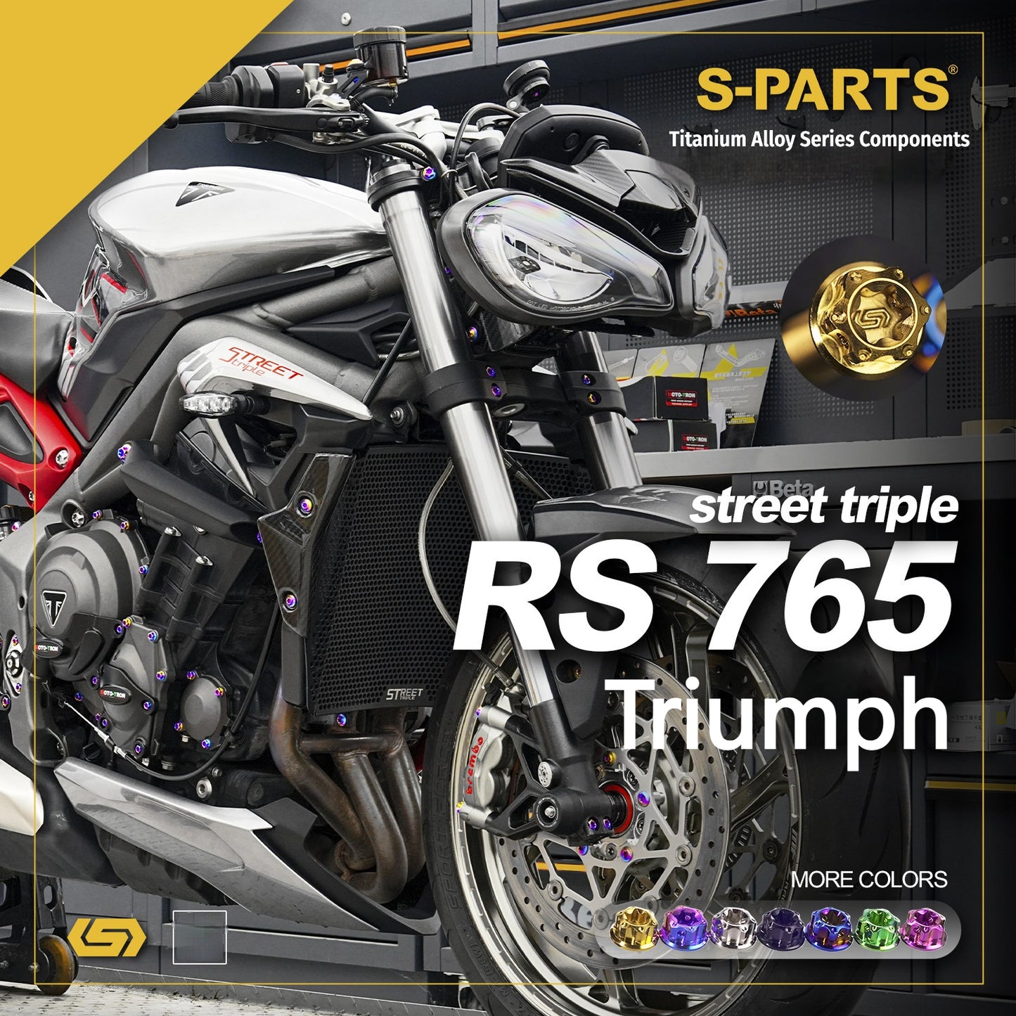 SPARTS Titanium Bolts for Triumph Street Triple 765 RS – Body & Controls Upgrade Fasteners