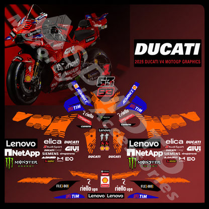 Ducati Panigale V4 MotoGP 2025 Style Full Graphics Kit