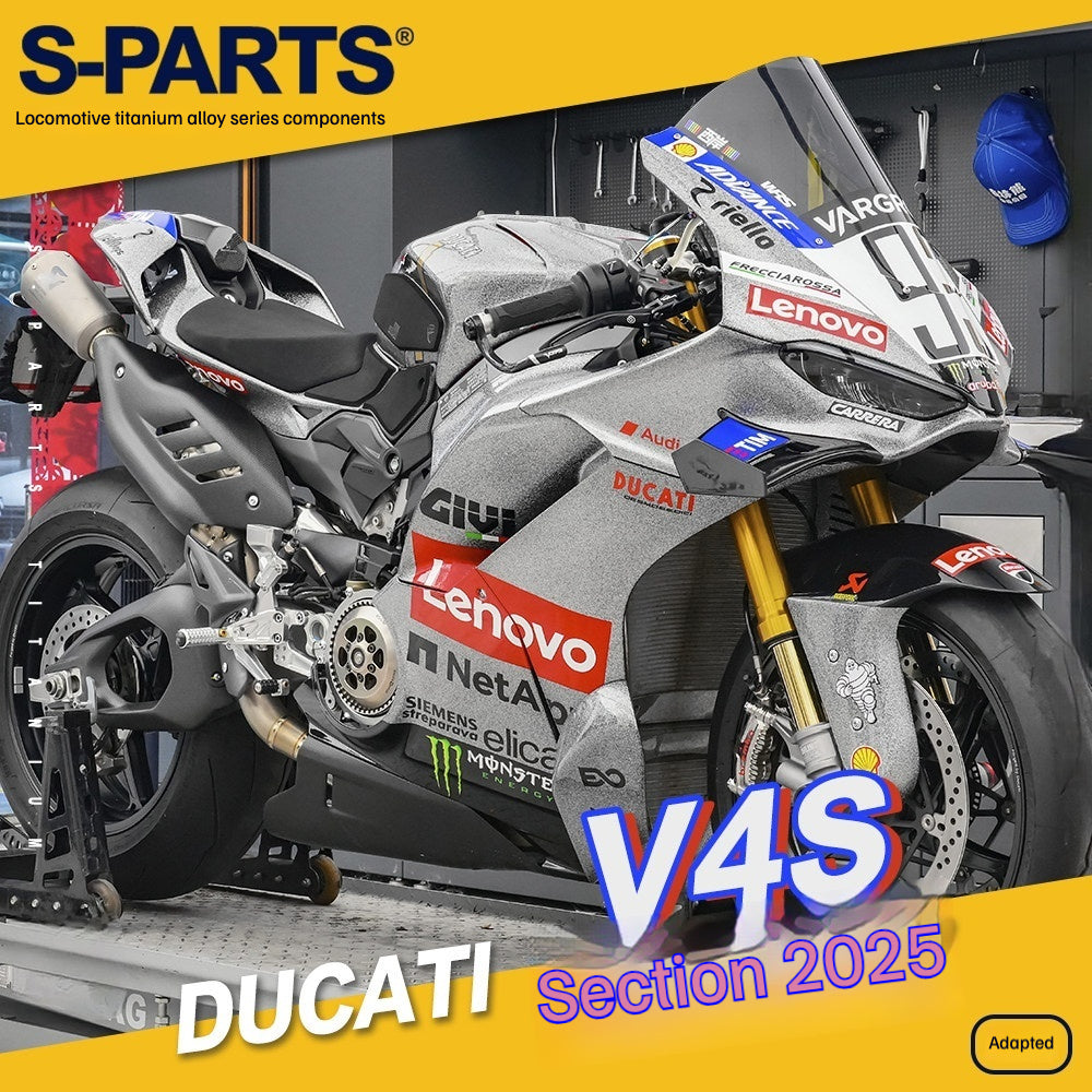 S-PARTS Titanium Engine and Rearset Fastener Kit for Ducati Panigale V4 S 2025