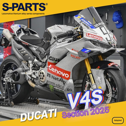 S-PARTS Titanium Engine and Rearset Fastener Kit for Ducati Panigale V4 S 2025