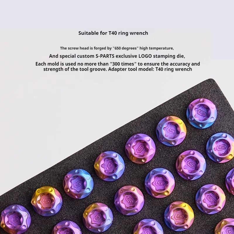 -PARTS M8 A3 Titanium Motorcycle Bolt – Multi-Length, Standard Head