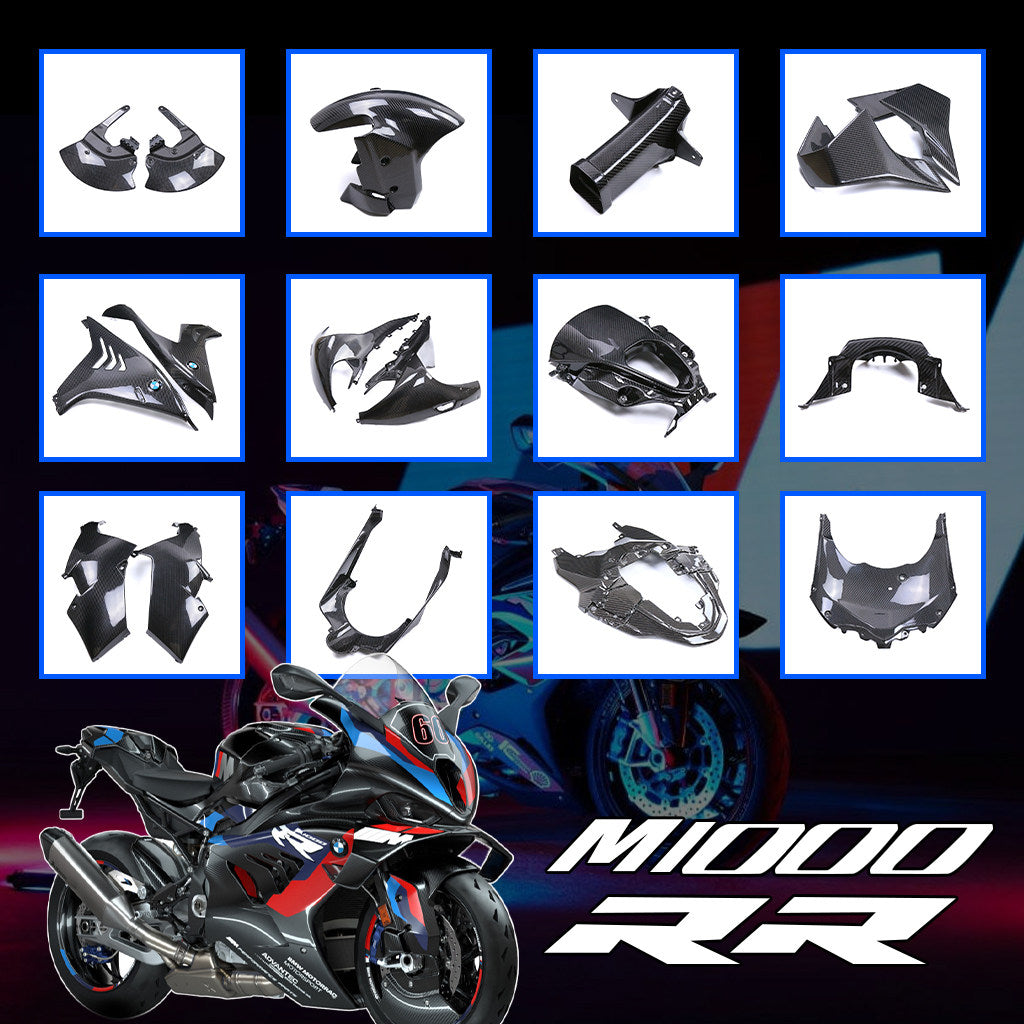 BMW M1000RR / S1000RR Carbon Fiber Front Fender Cover 2019-2024 Motorcycle Racing Upgrade Parts