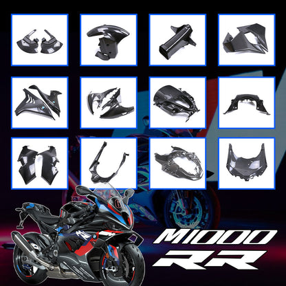 BMW M1000RR / S1000RR Carbon Fiber Front Fender Cover 2019-2024 Motorcycle Racing Upgrade Parts