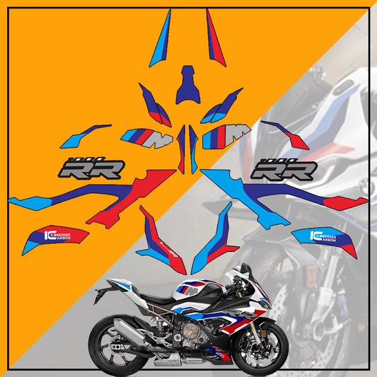 BMW S1000RR / M1000RR 2019-2022 Full Body Decal Kit Racing Stripe Sticker Set Tank Pad Anti-Slip Motorcycle Graphics Accessories