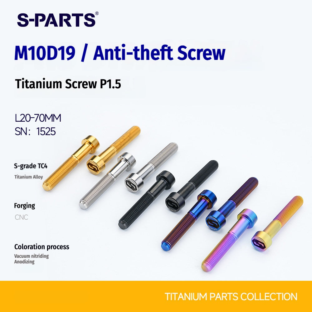 SPARTS M10 D19 P1.5 Titanium Security Bolt – Brake Caliper Locking Screw for Motorcycle