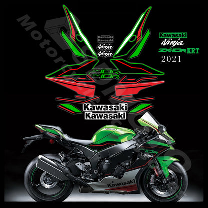 Kawasaki ZX-10R 2021 KRT Full Body Decal Kit Waterproof Sunproof Motorcycle Graphics