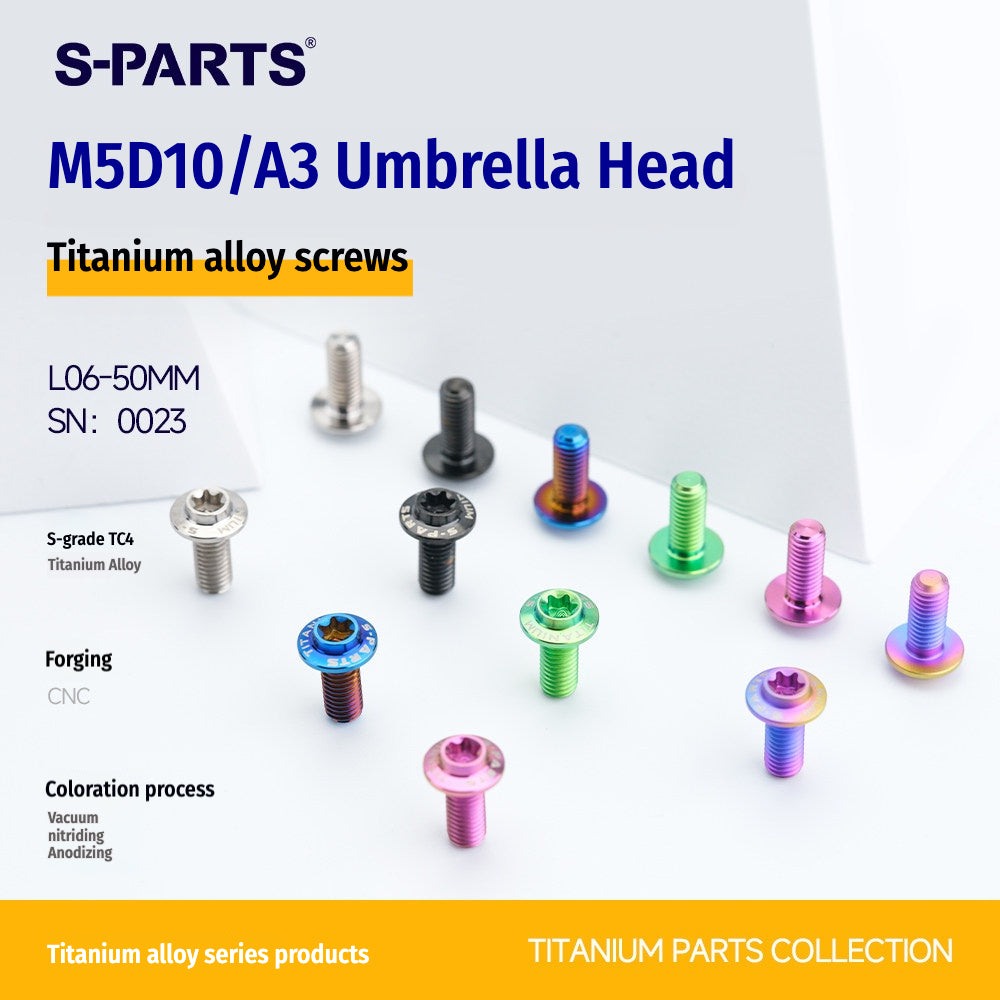 SPARTS A3 Countersunk Head M5 D10 Titanium Bolt TC4 Motorcycle & E-Bike Custom Fastener