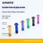 SPARTS M10 Double Banjo Bolt Faceted Design Titanium Bolt for Motorcycle Brake Calipers